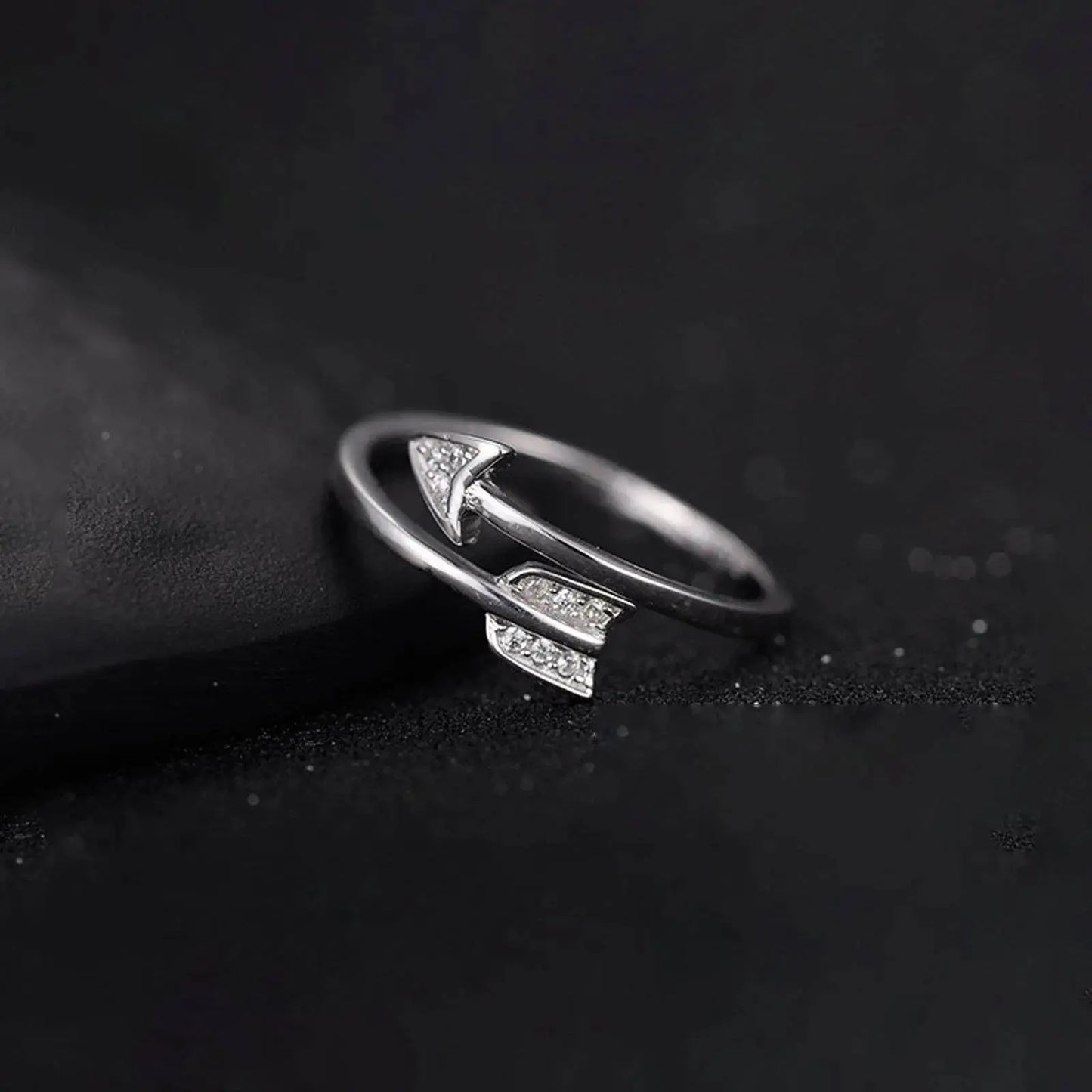 Solid Sterling Cupid Arrow Adjustable Ring - Pantsnsox