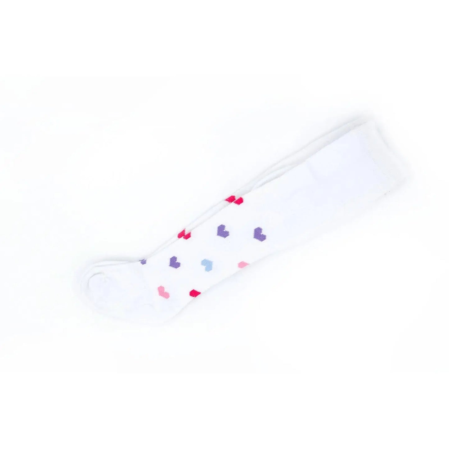 Infant Toddler 2 Pack White & Colorful Heart Cotton Tights Pantsnsox