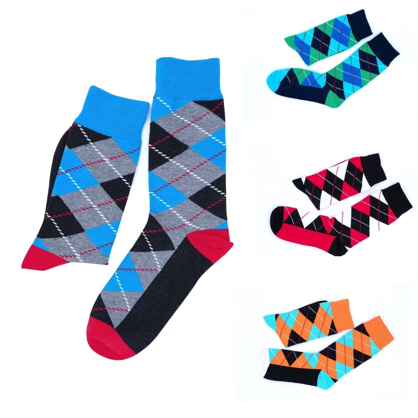 Argyle Diamond Socks - Pantsnsox