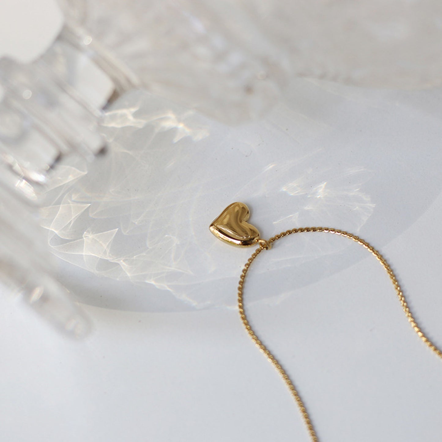 Puffy Heart Necklace - Pantsnsox