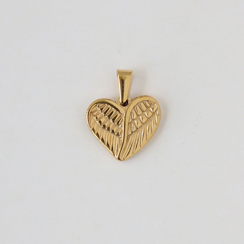 Plated Angel Wing Heart Golden - Pantsnsox