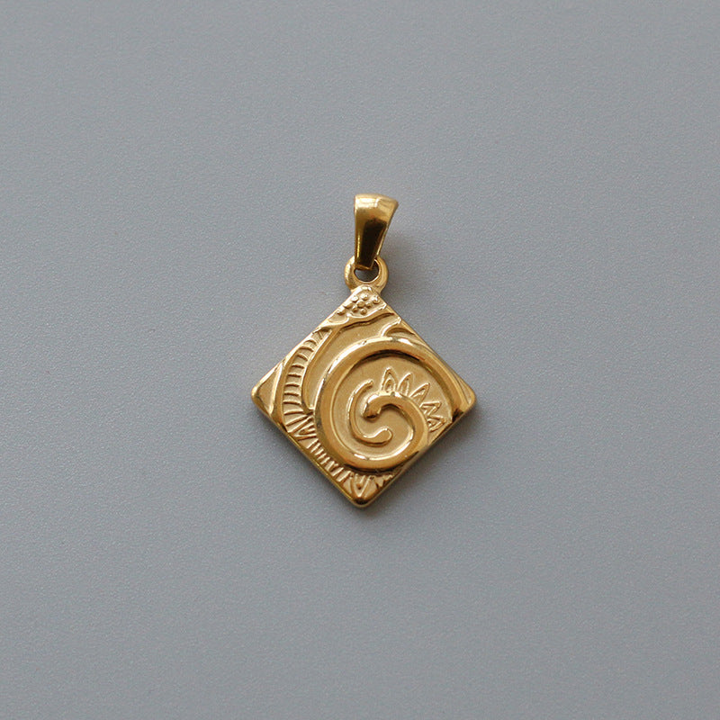 Forest Swirl Golden Charm Pendant - Pantsnsox