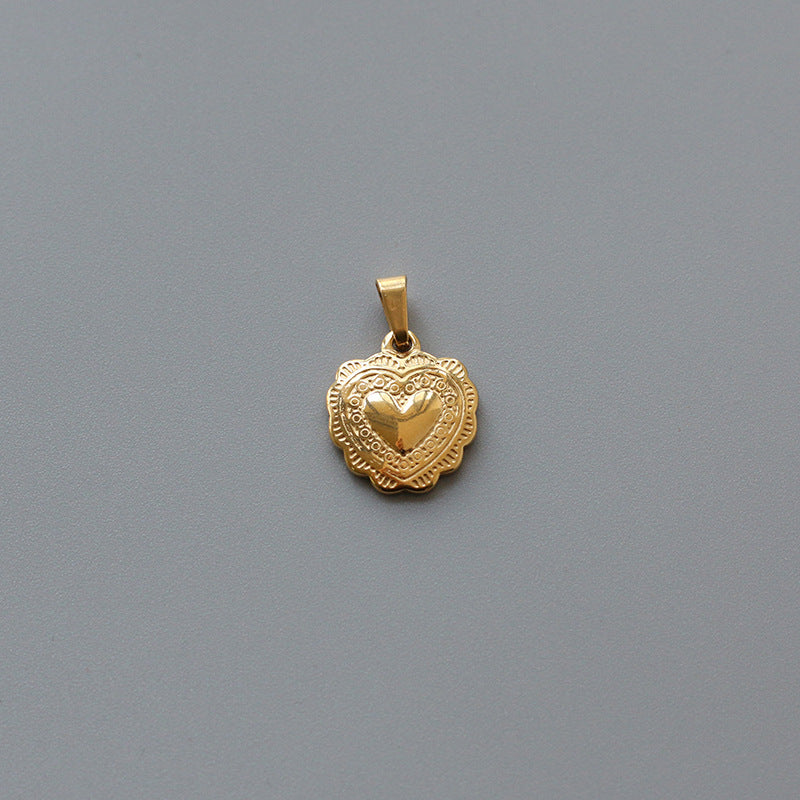 Plated Heart Love Charm Pendant - Pantsnsox