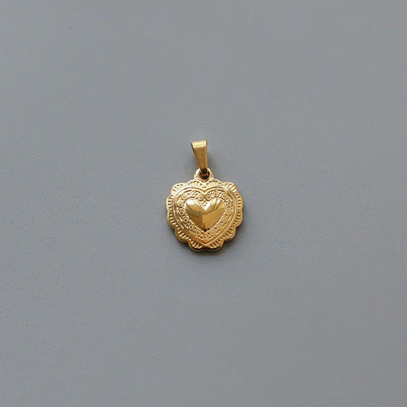 Plated Heart Love Charm Pendant - Pantsnsox