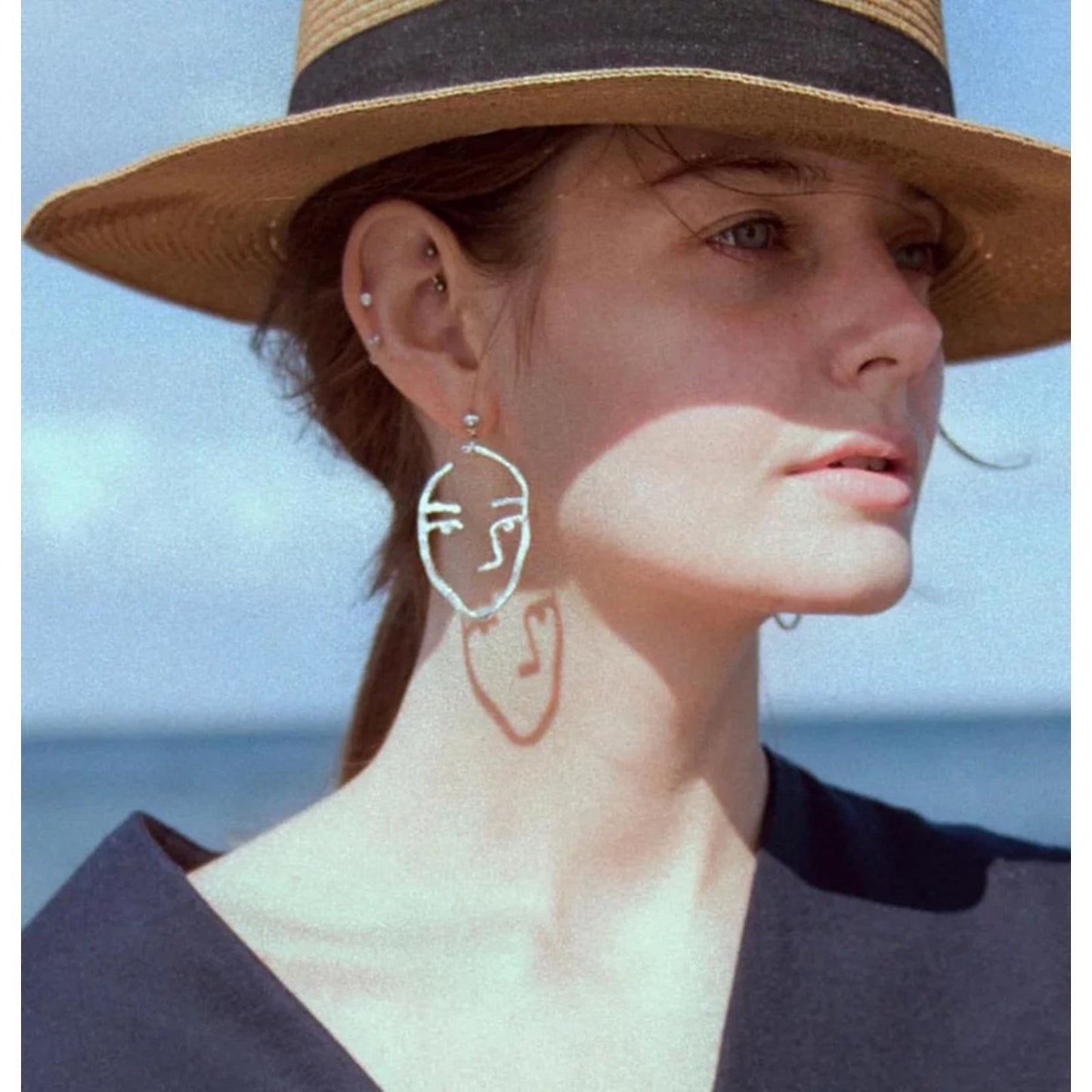 Picasso Abstract Face Stud Earrings