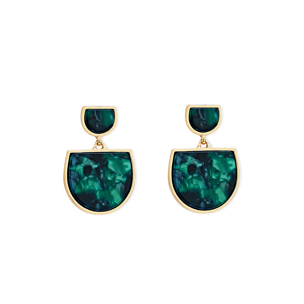 Modern Designer Double Drop Geometric Earrings - Pantsnsox