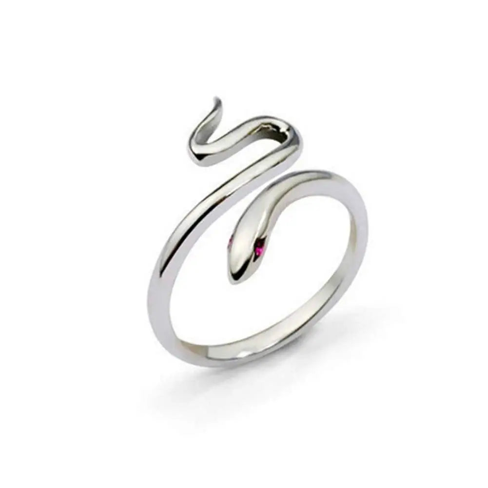 Silver Adjustable Snake Ring - Pantsnsox