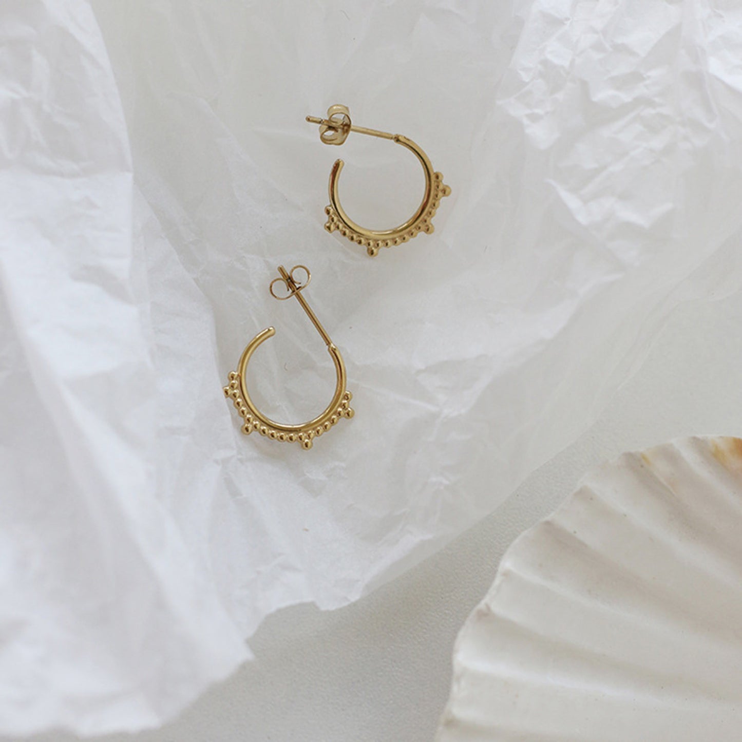 Continues Beaded Hoop Earrings - Pantsnsox