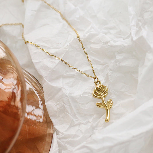 Rose Pendant  Necklace - Pantsnsox