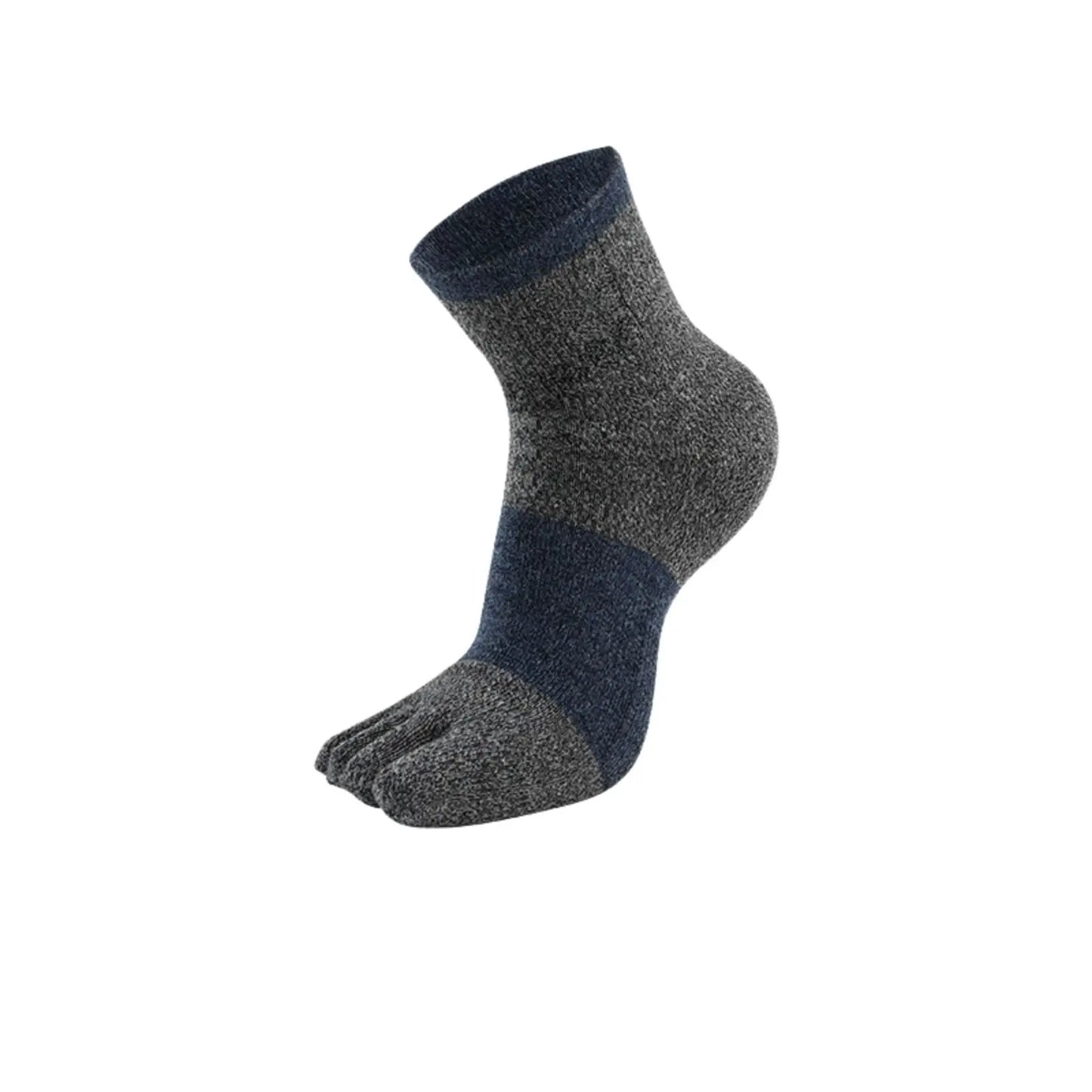 6 Pairs Grey Blue Color Compact Toe Socks Meikan