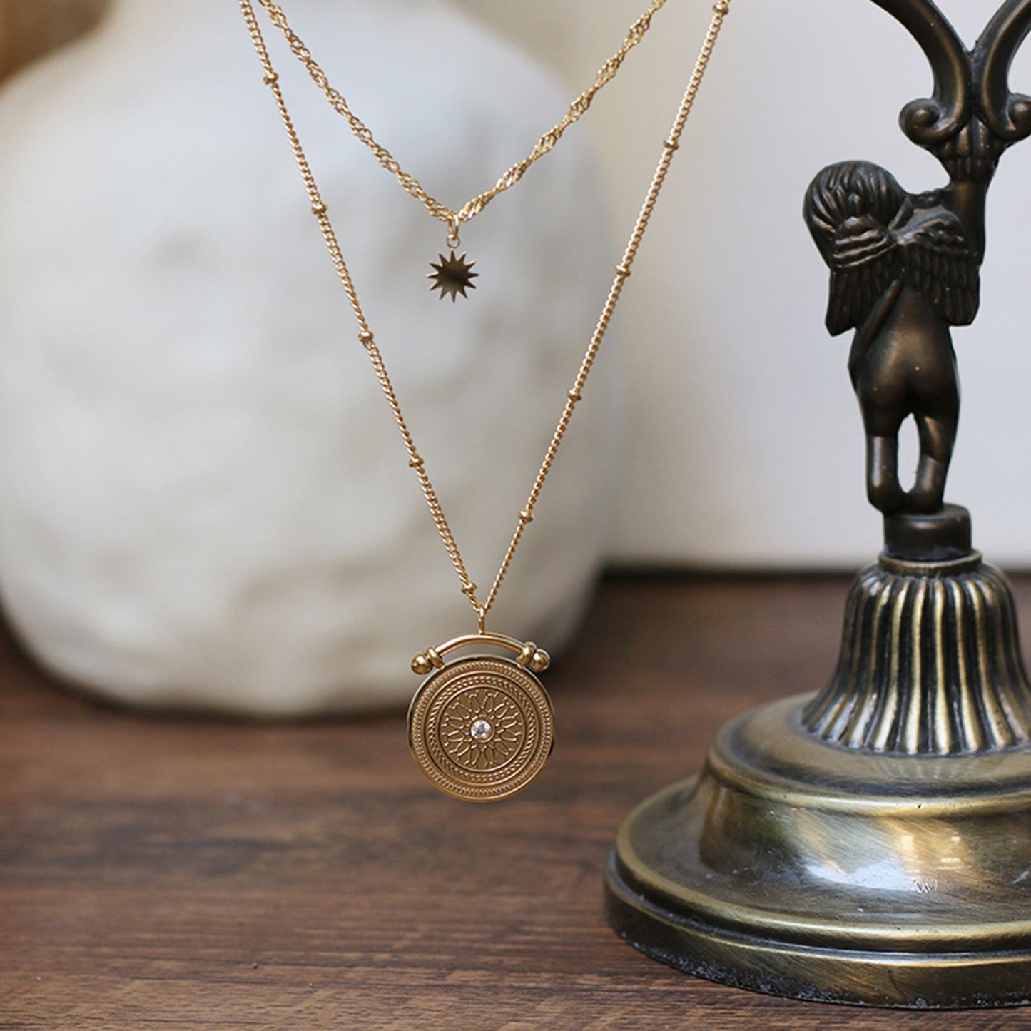 Plated Voyager Necklace - Pantsnsox