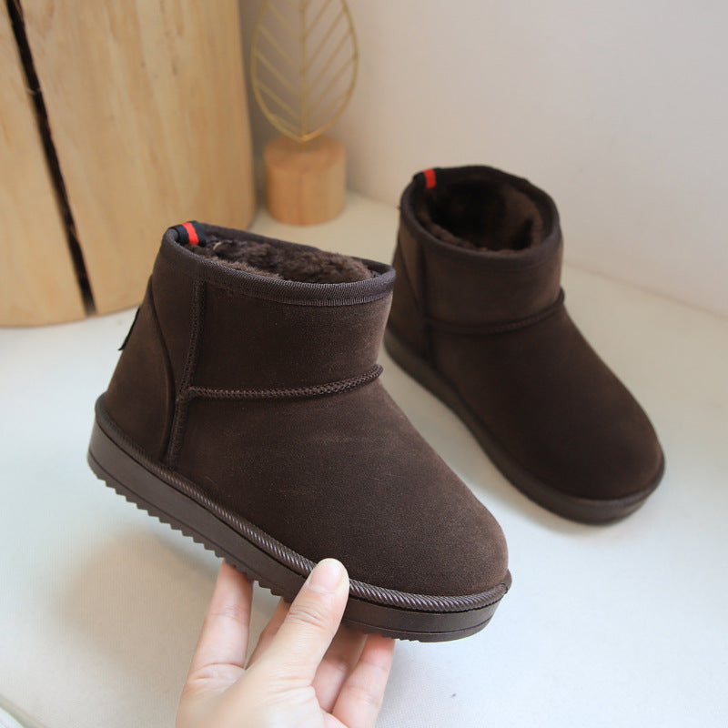 Kids UGG Boots Children Warm Winter Boots Slippers Boys Girls Black Brown - Pantsnsox