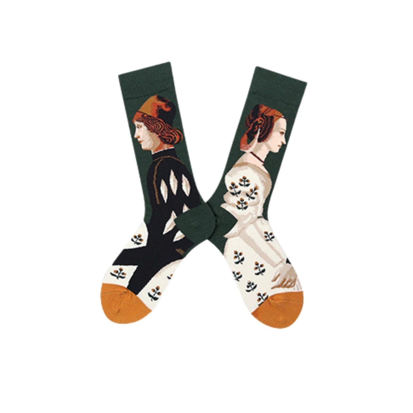 Mens 3 Pairs Art Party Novelty Masterpiece Socks Collection Artistic Portrait and Classic Art Design