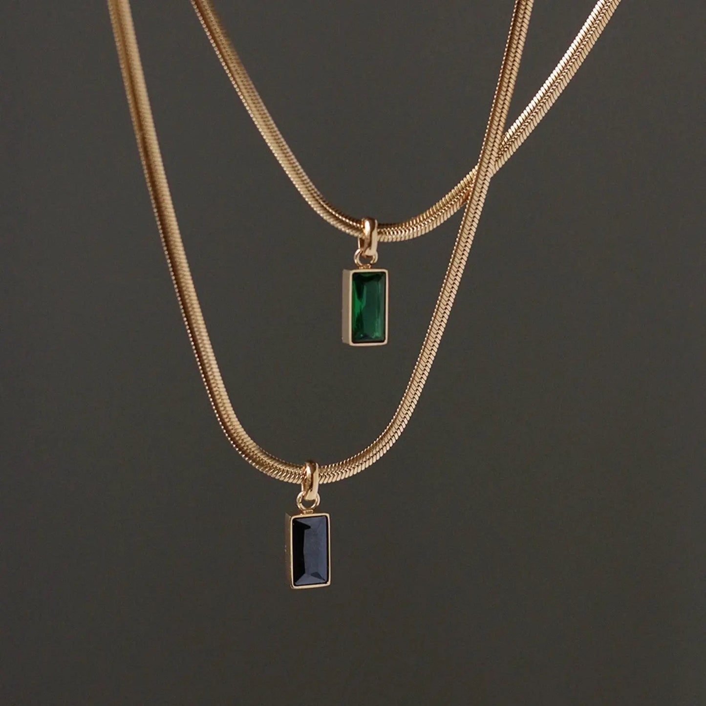 Natural Stone Pendant Necklace Gold Plated Necklace Gift for Women Crushes.