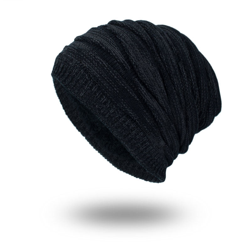 Winter Beanie Hat Men Warm Knit Long Slouch Skull Cap Thermal Fleece Lining - Pantsnsox