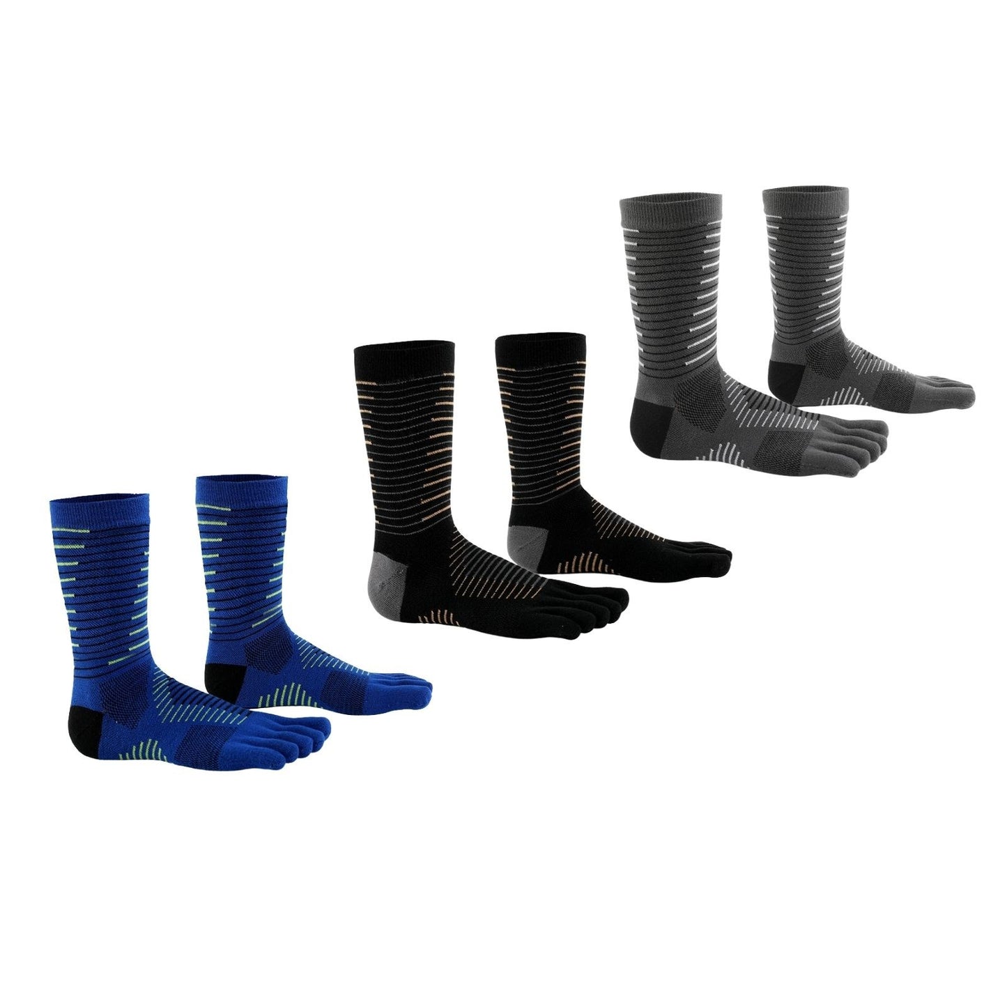 Coolmax Compression 3 Pairs Ankle Toe Socks