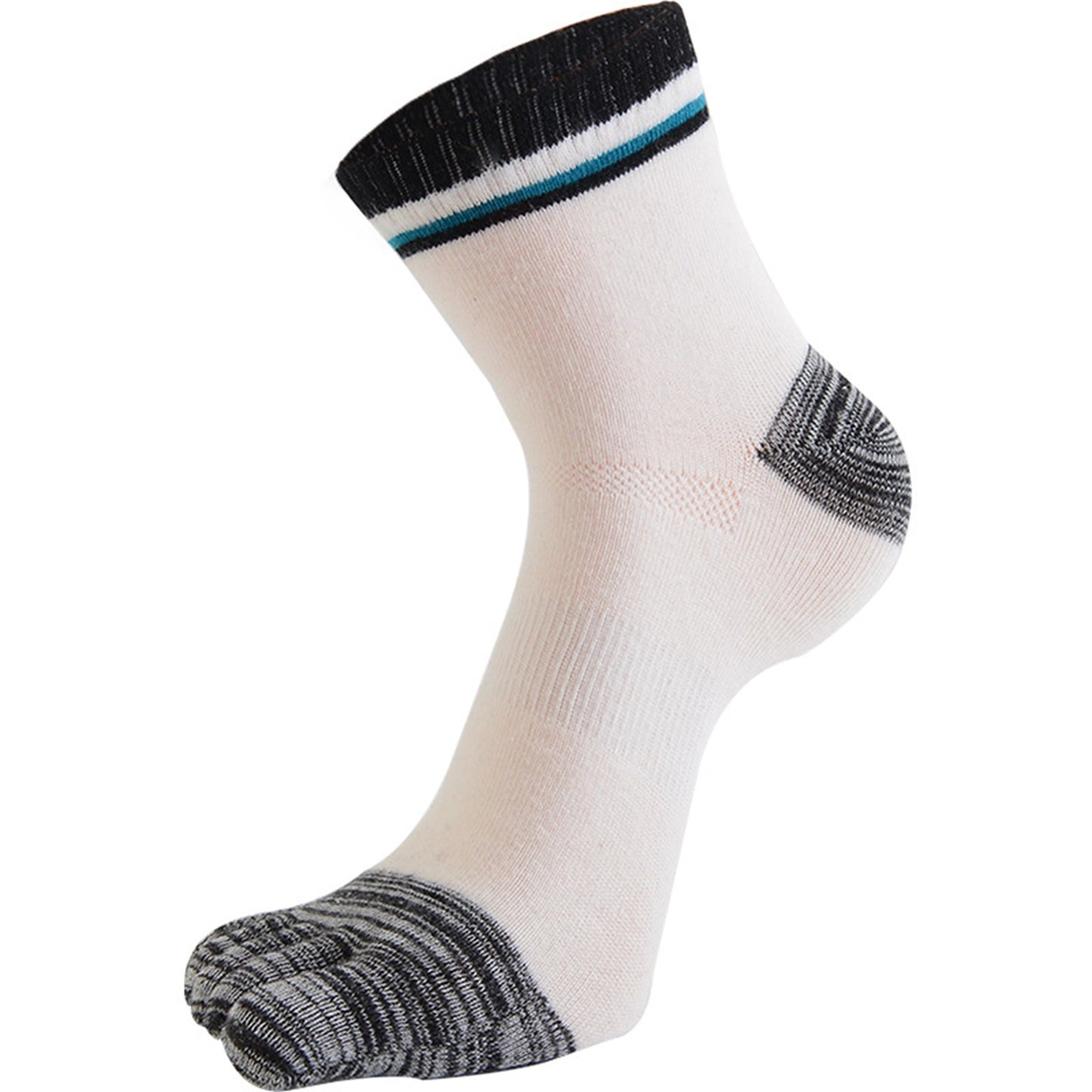 Mens 5 Pairs Cotton Athletic Running Sports Socks Finger Toe Socks Blue Black