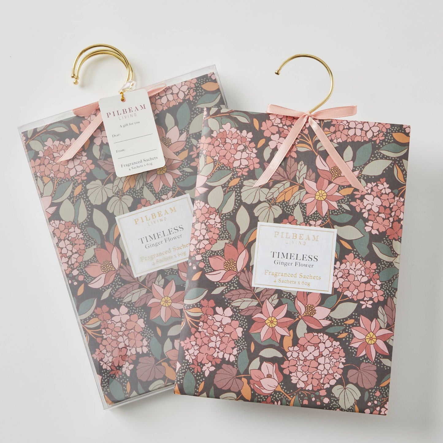 Pilbeam Ginger Flower Timeless Hanging Sachets 4x60g