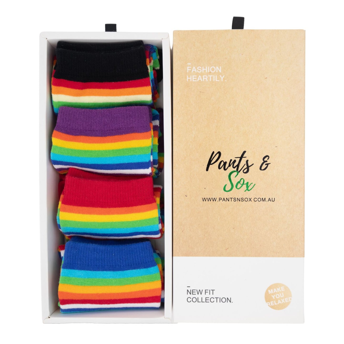 Rainbow Women`s Stripe Crew Socks Gift Box