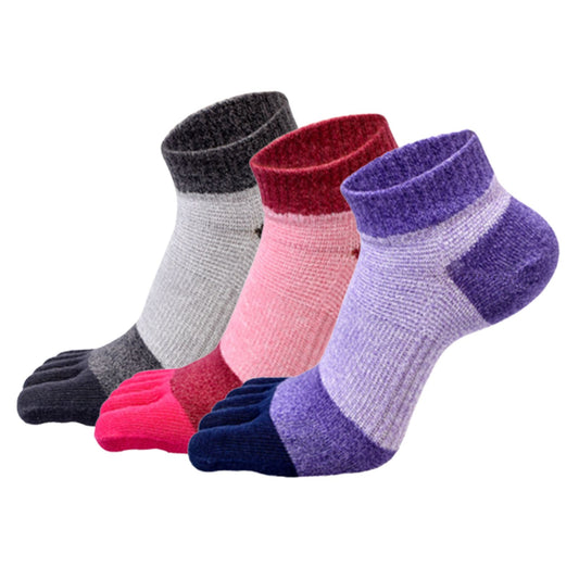 Womens 3 Pairs Athletic Gym Crew Toe Socks