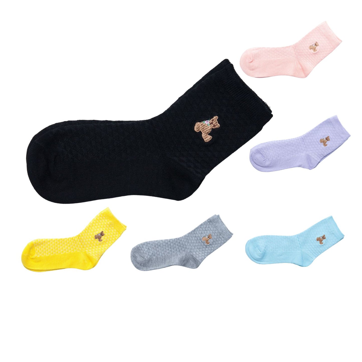 6 Pairs Womens Quater Ladies Socks