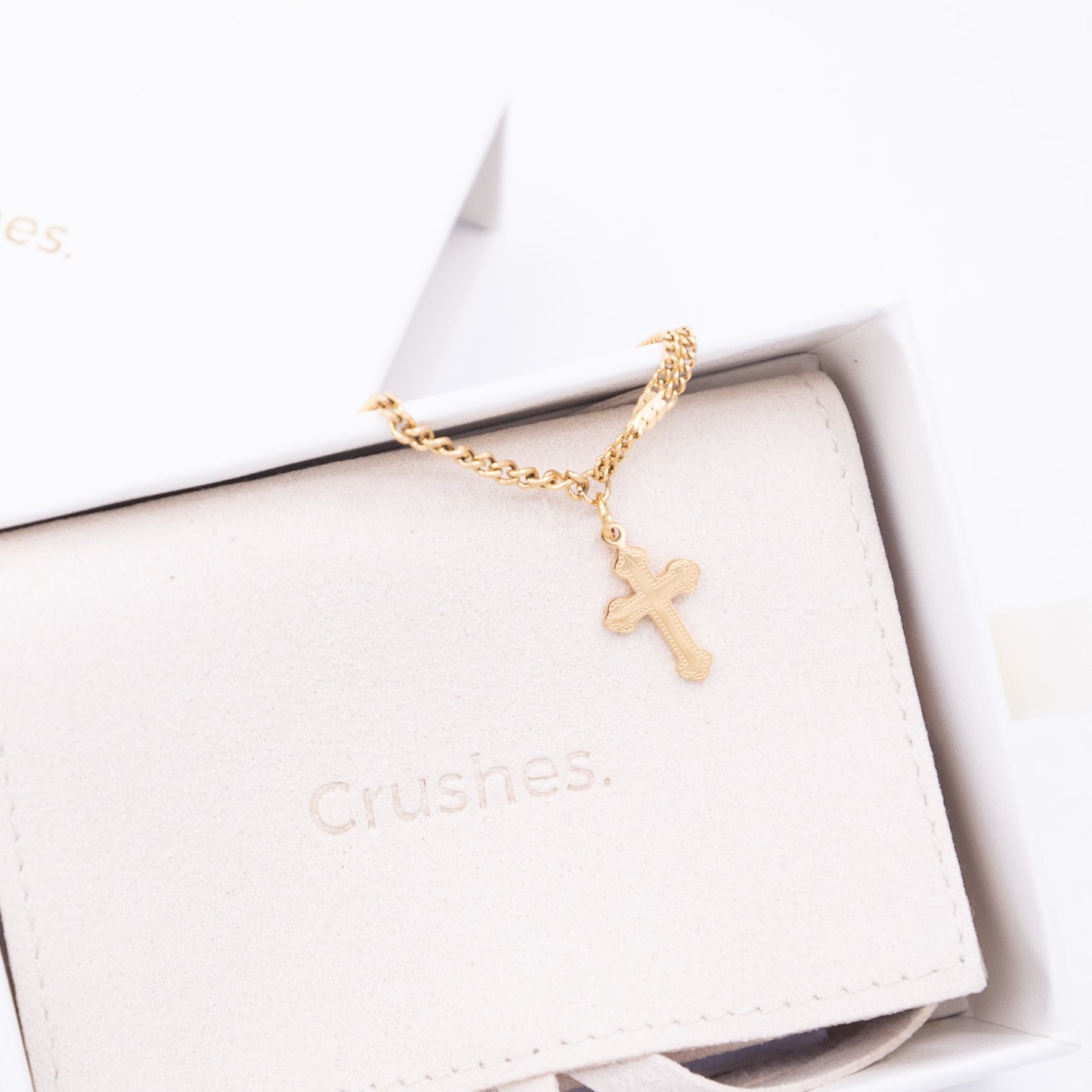 Chic Gold Plated Cross Charm Bracelet Adjustable Size