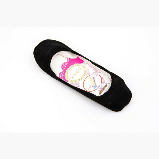 Womens Anti-Slip No Show Socks Ladies Low Cut Plain Black White Flesh 2-8 - Pantsnsox