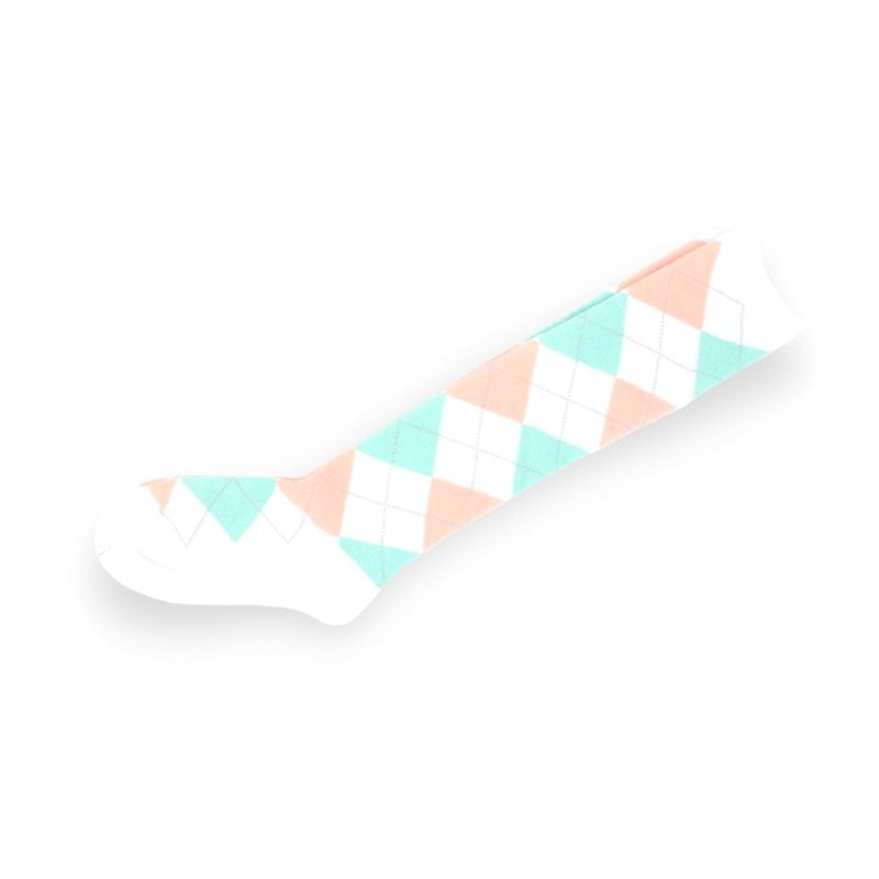 Womens Size 2-8 Check Diamond Knee High Socks Argyle Pattern - Pantsnsox