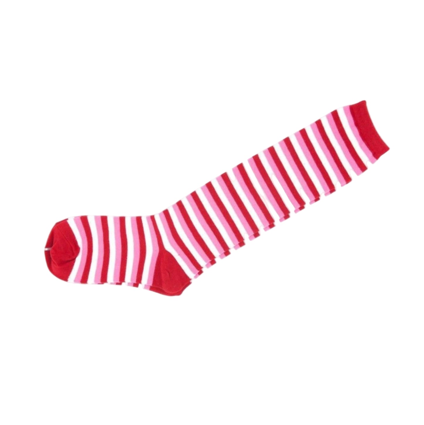Womens Knee High Socks Striped Ladies Long Purple Stripe AU Stock - Pantsnsox