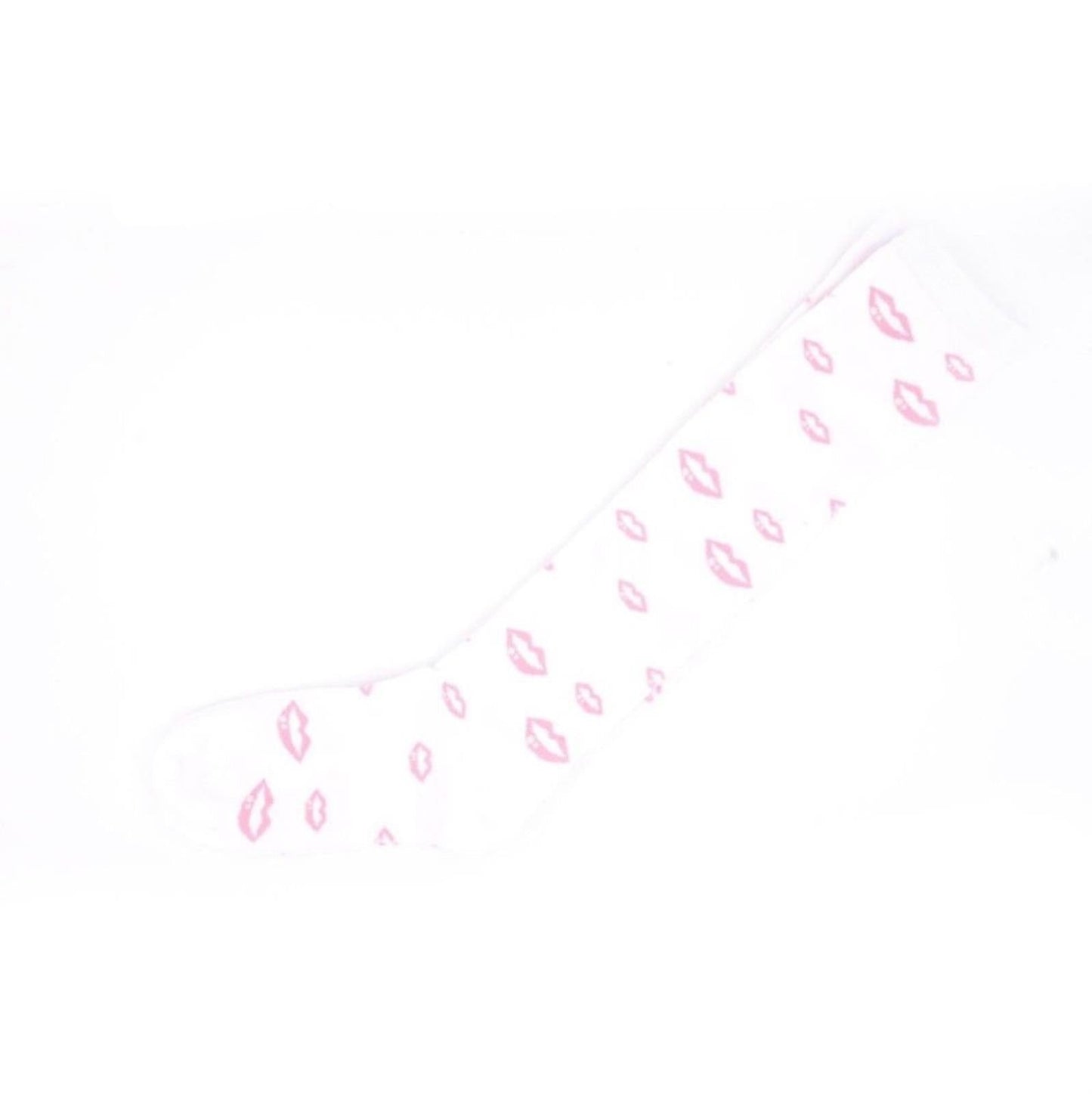 Rosy Lips Ladies White Knee High Socks Long Womens AU Stock - Pantsnsox