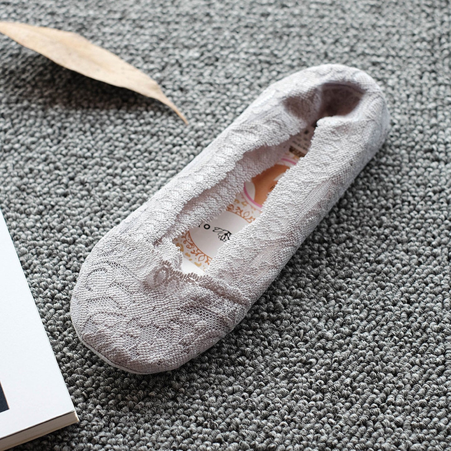 Women Lace No Show Socks Summer Japan Fashion Anti-Slip Size 2-8 - Pantsnsox