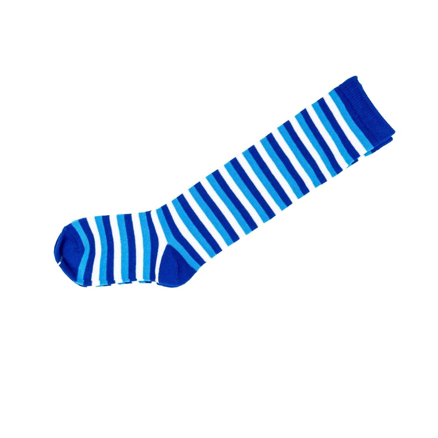 Striped Knee High Blue White Casual Pure Cotton Creative Socks