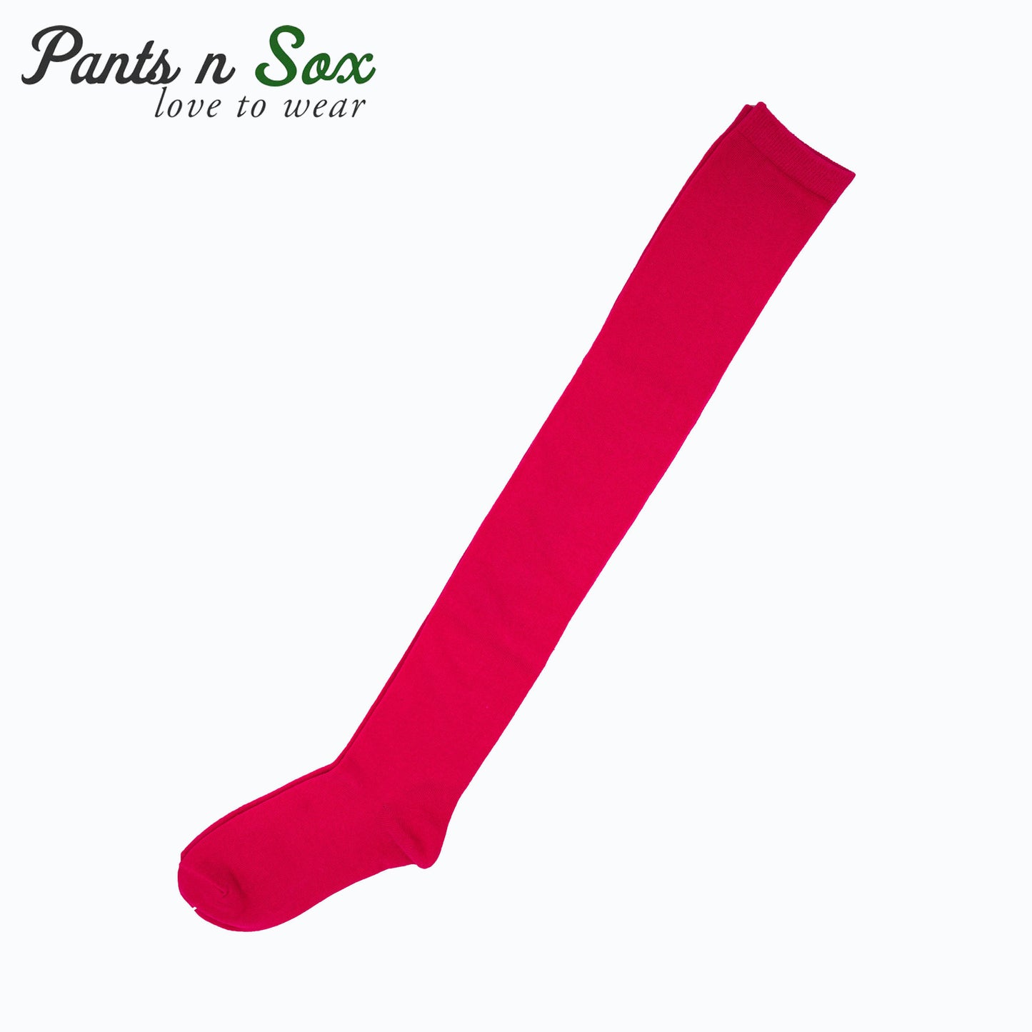 New Womens Ladies Cotton Socks Black Hot Pink Thigh High Socks Size 2-8 - Pantsnsox