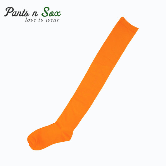 New Womens Ladies Cotton Socks Black Hot Pink Thigh High Socks Size 2-8 - Pantsnsox