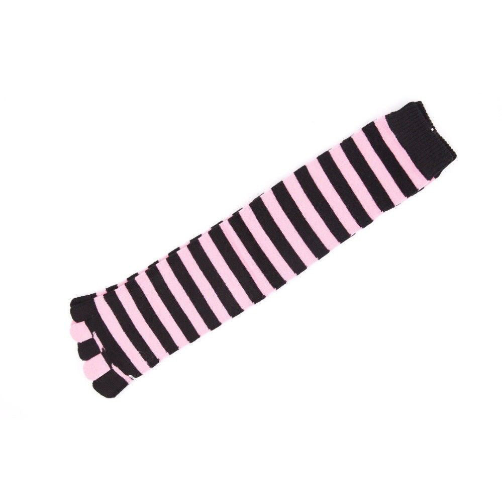 Five Fingers Ladies Knee High Toe Socks Red White Size 2-8 Womens AU - Pantsnsox