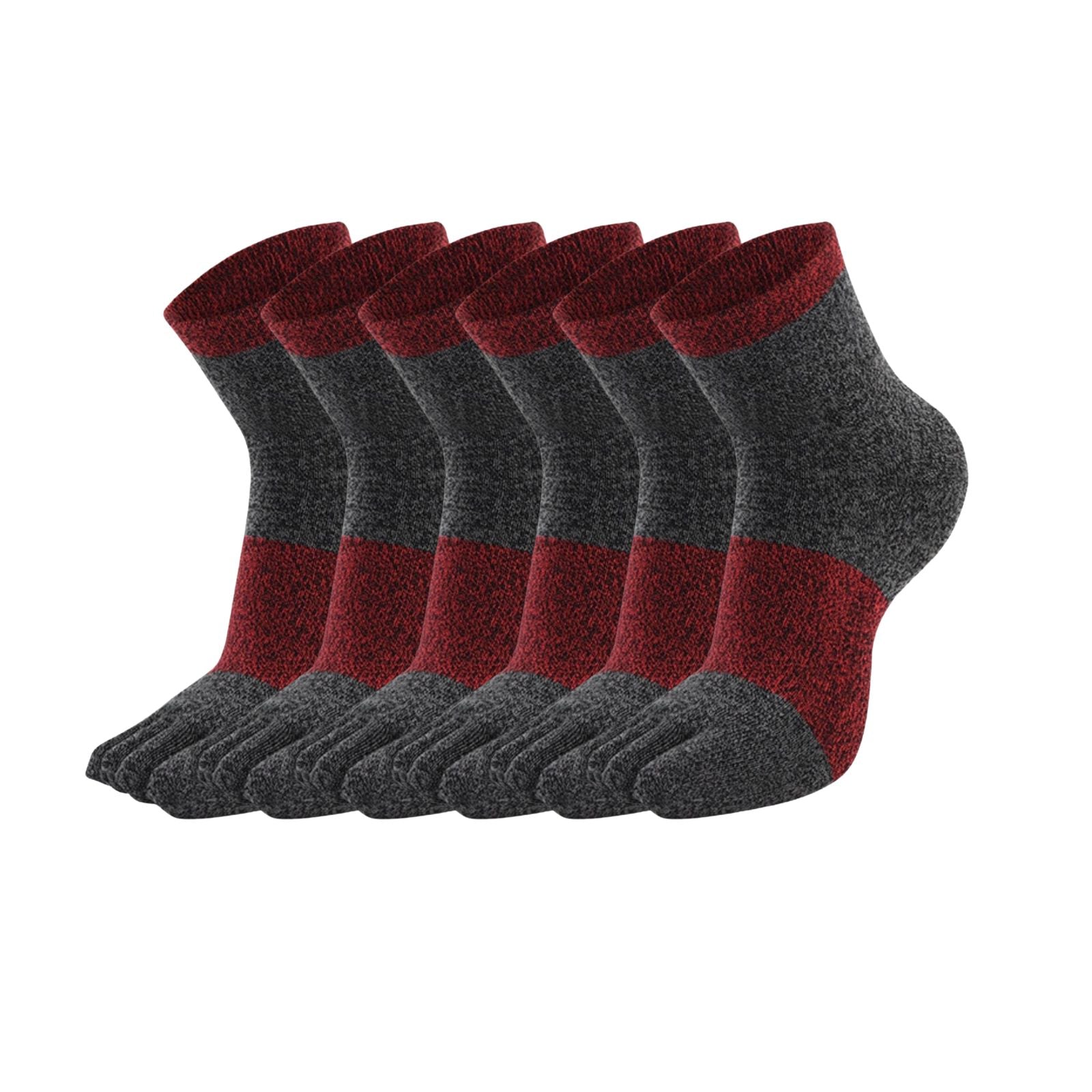 Pairs Grey Red Color Compact Toe Socks – Pantsnsox