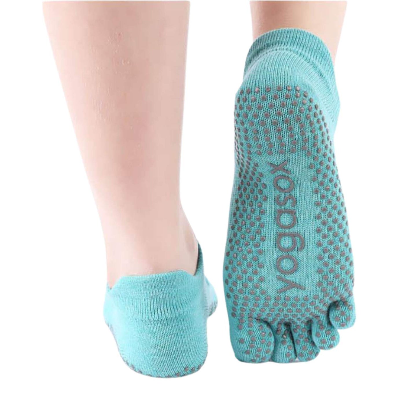 Women Non-Slip Toe Socks 5 Pairs Grip Socks Breathable Yoga Socks