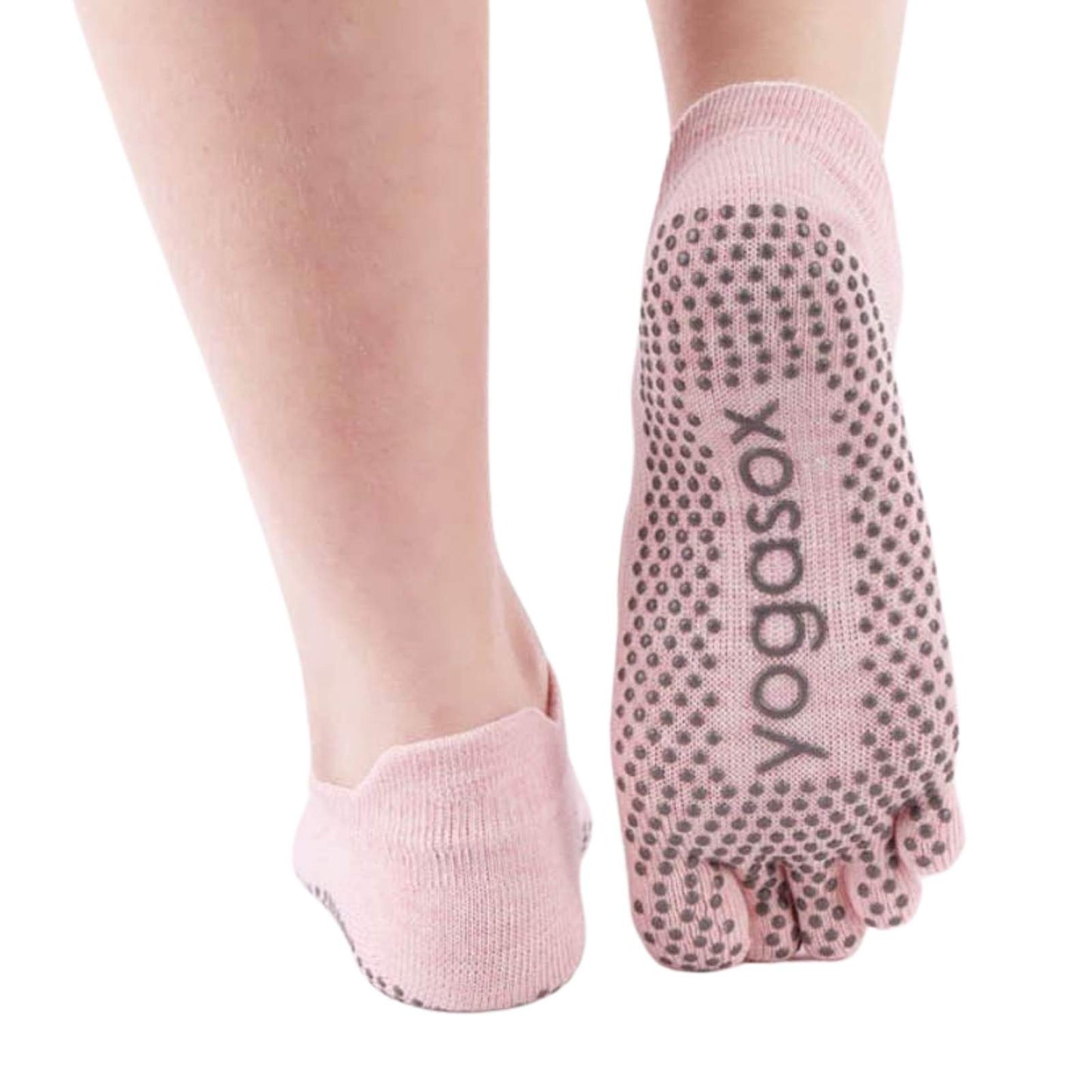 Women Non-Slip Toe Socks 5 Pairs Grip Socks Breathable Yoga Socks