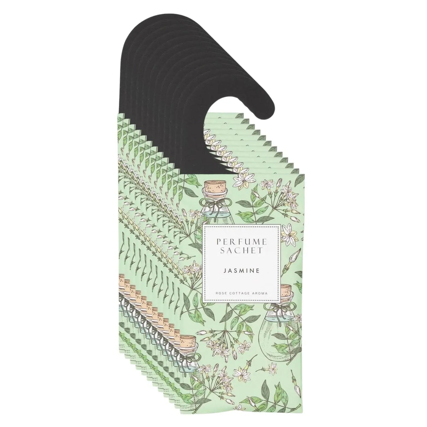 Rose Cottage 12Packs Jasmine Flower Closet Air Freshener Deodorizer Scented Sachets Bags for Drawer and Closet Rose Cottage