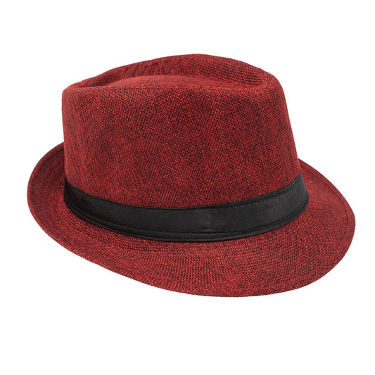 Classic Fedora Red Hat Short Brim - Pantsnsox