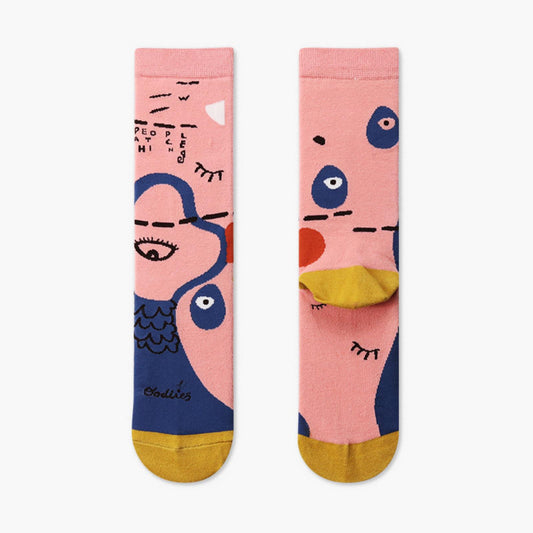 Women Designed Colorful Casual Comfortable Cotton Popcorn Panic Maker Socks - Pantsnsox