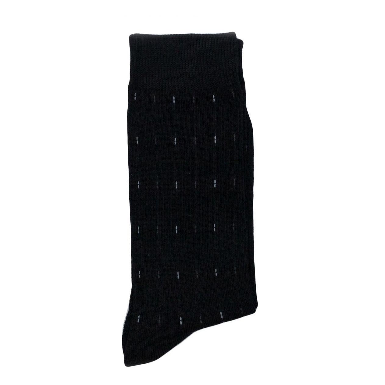 4 Pairs Mens Premium Cotton Business Socks Size 6-11 Black Patterned