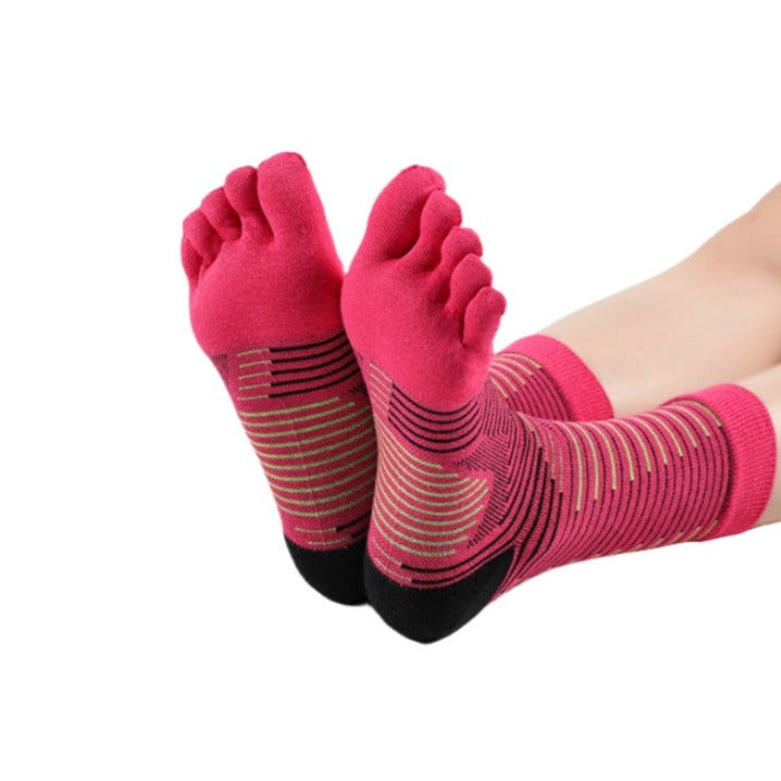 Coolmax Compression 3 Pairs Women Ankle Toe Socks