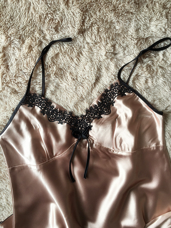 Ladies Cami Set Silk Touch Nightwear Champagne Purple Summer Womens Nightie AU