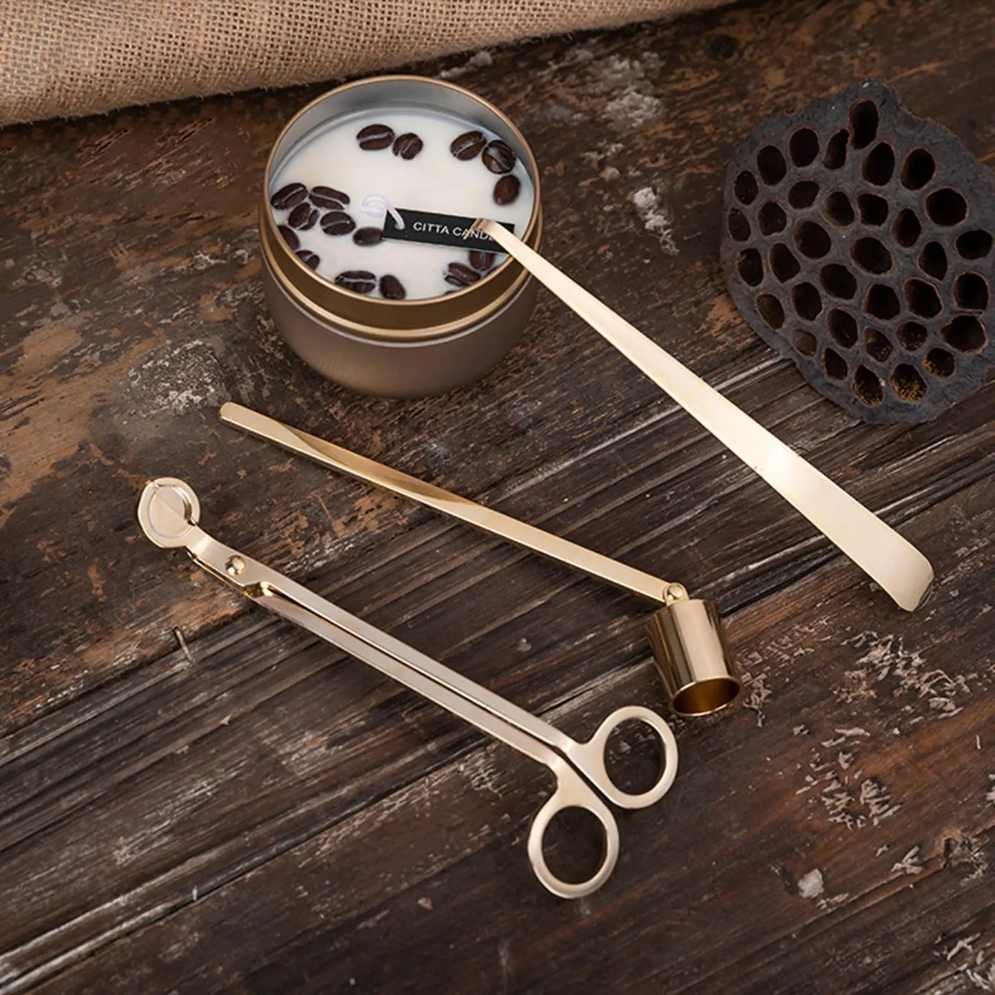 Steel Candle Wick Trimmer Snuffer Extinguish Scissor Candle Cutter Tool Set Pantsnsox