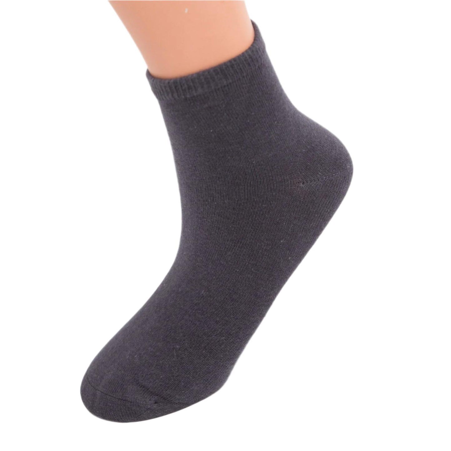 Cotton 12 Pairs Ankle Sports Solid Plain Color Socks