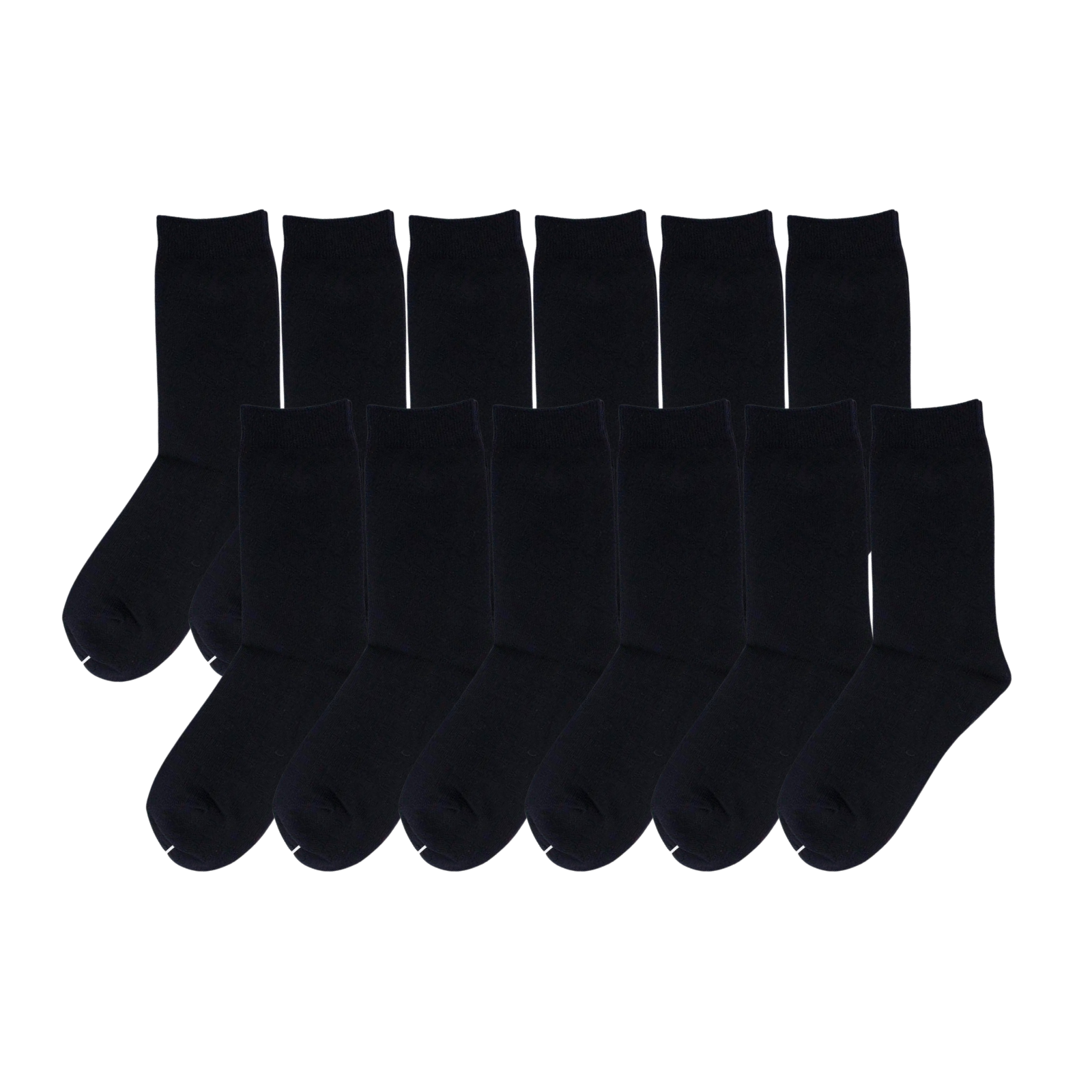 12 Pairs Black Shool Ankke Socks