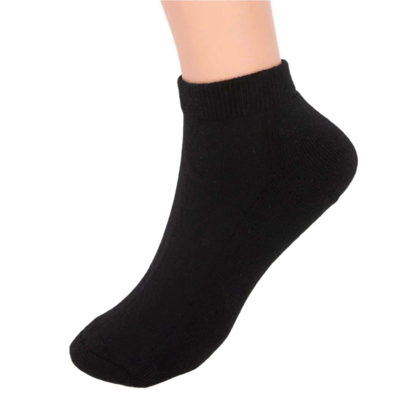 Thick Cushioned 3 Pairs Ankle Sports Cotton Socks Black