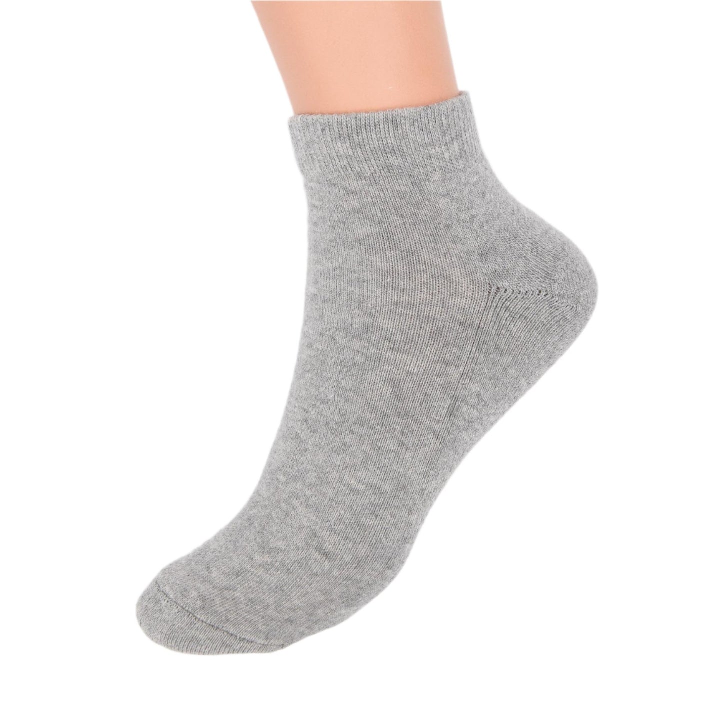 Thick Cushioned 3 Pairs Ankle Sports Cotton Socks Grey