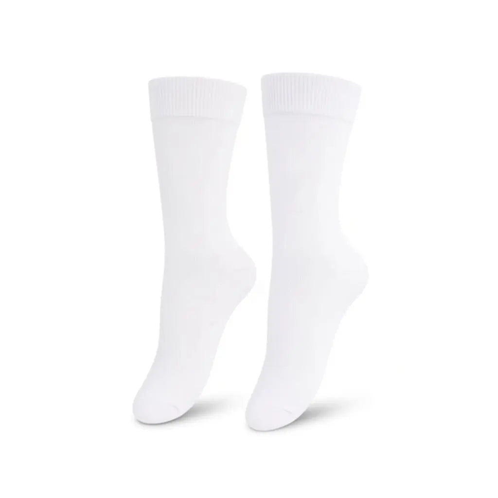1 Pair Premium Loose Top Socks Cotton Crew Non-Binding Comfort Men Women Sunfort